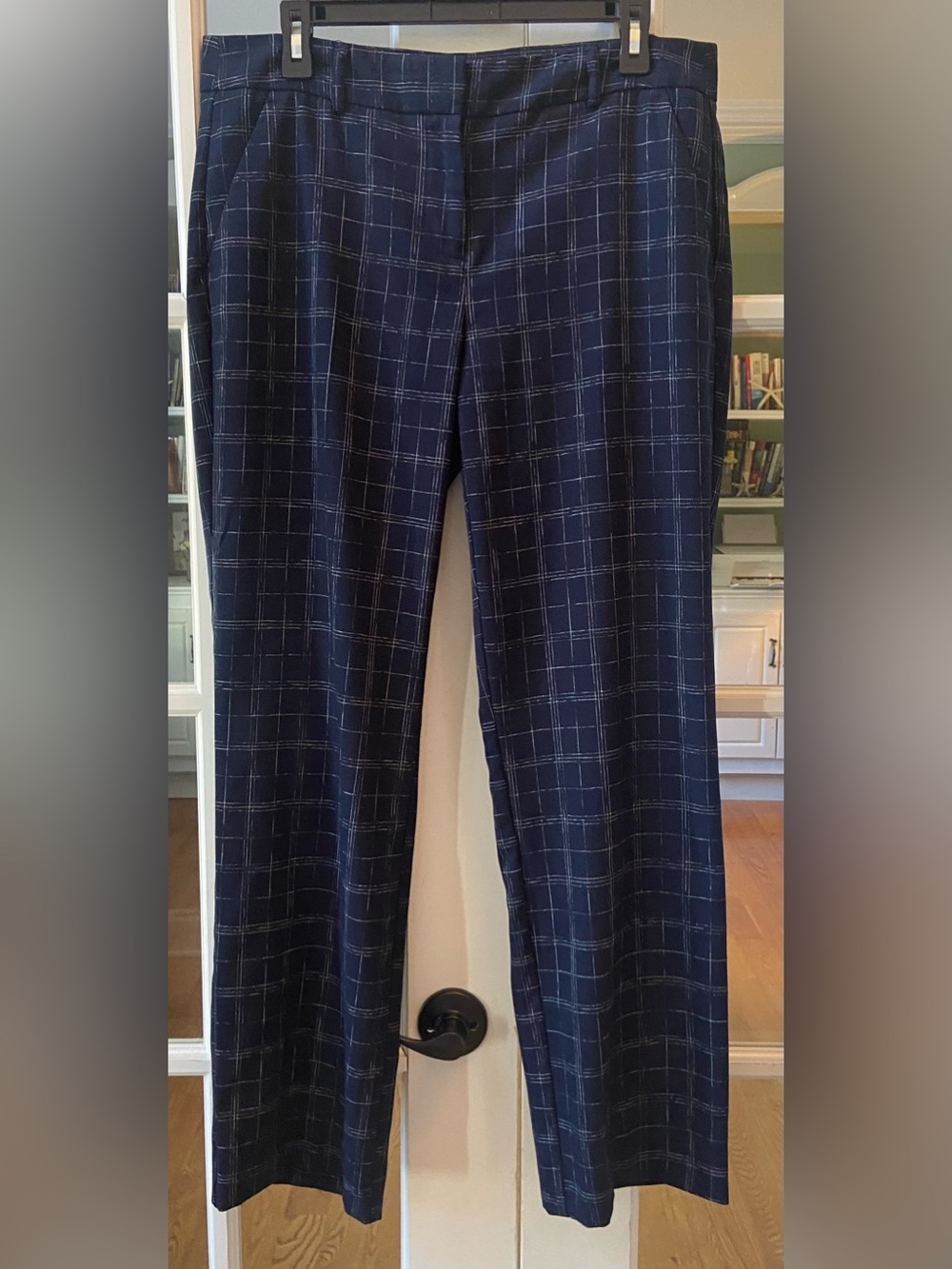 Apt. 9 Navy and White Patterned Dress Pants Size 12